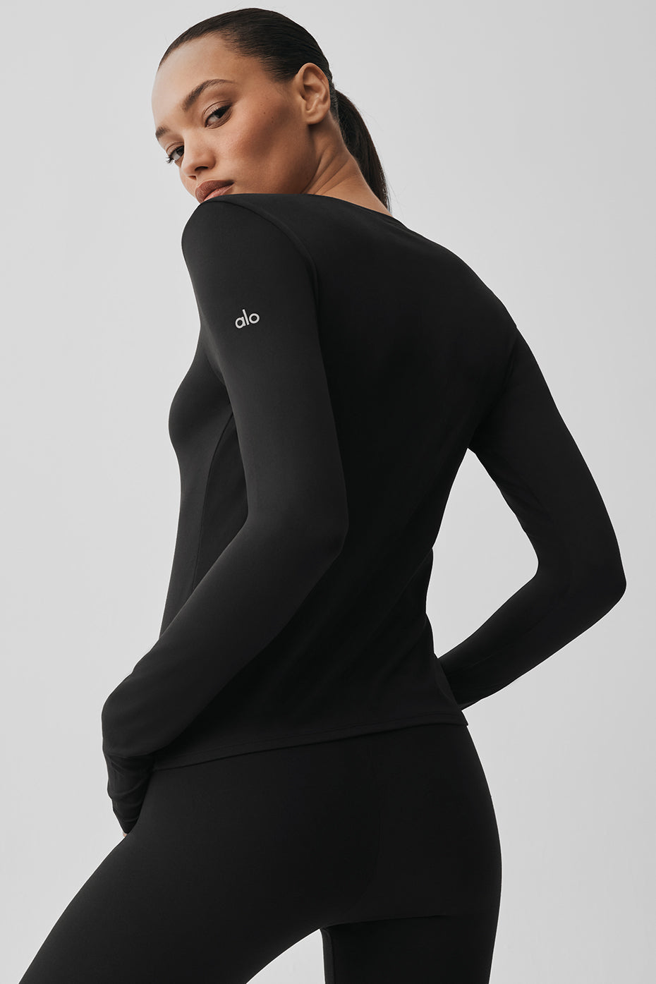 Alo Yoga Alosoft Finesse Long Sleeve - Black
