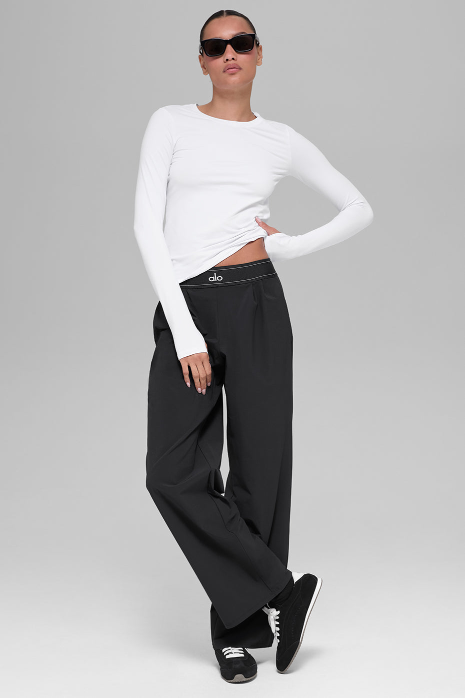 Alo Yoga Alosoft Finesse Long Sleeve - White
