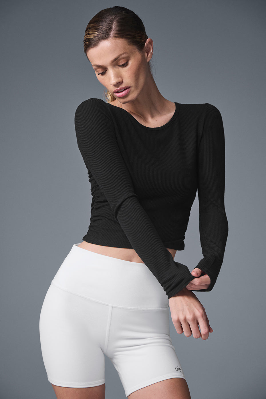 Alo Yoga Gather Long Sleeve - Black