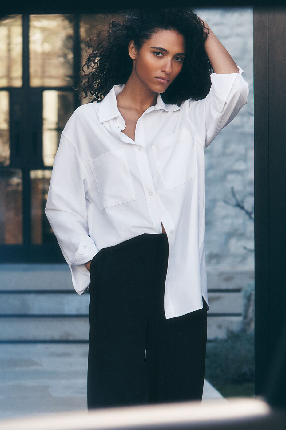 Alo Yoga Dreamscape Button Down Long Sleeve - White