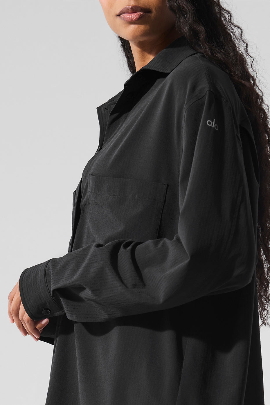 Alo Yoga Dreamscape Button Down Long Sleeve - Black