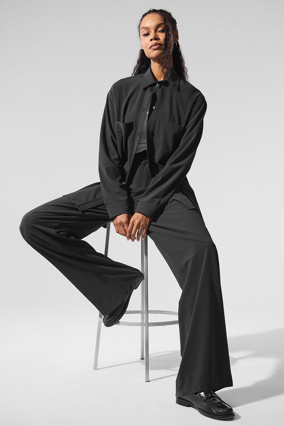 Alo Yoga Dreamscape Button Down Long Sleeve - Black