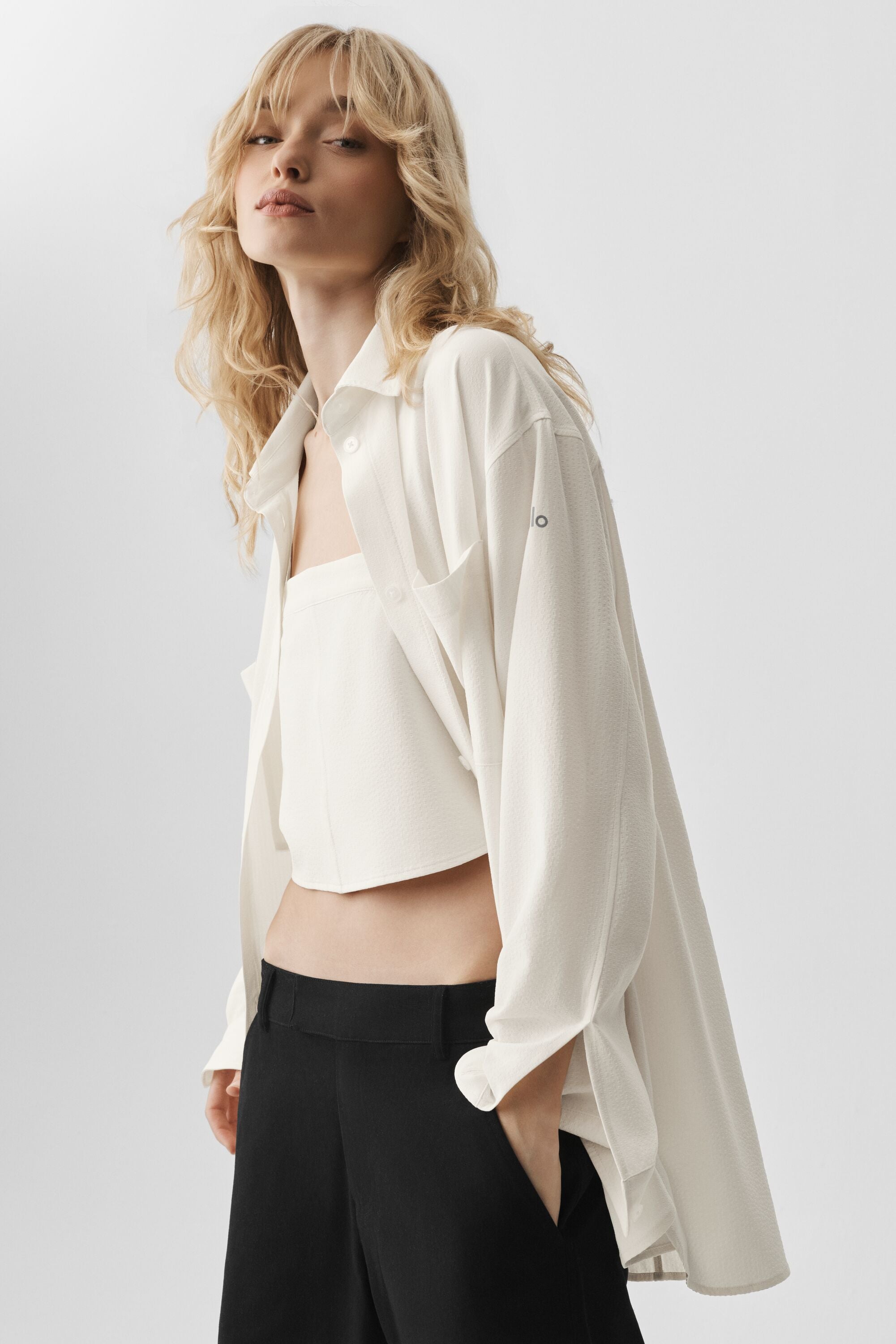 Alo Yoga Dreamscape Button Down Long Sleeve - Ivory