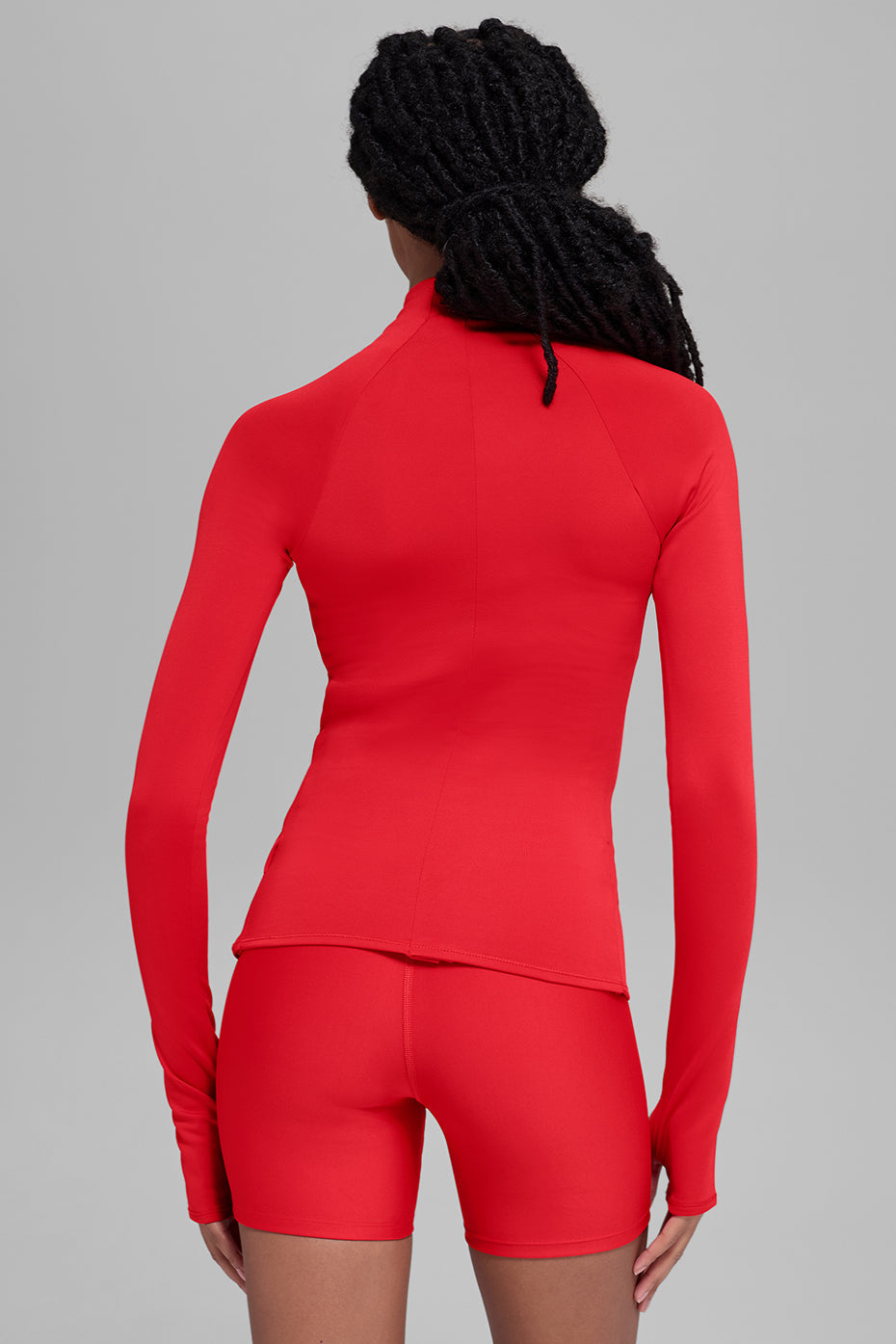 Alo Yoga Airlift Winter Warm 1/4 Zip Long Sleeve - Bright Red