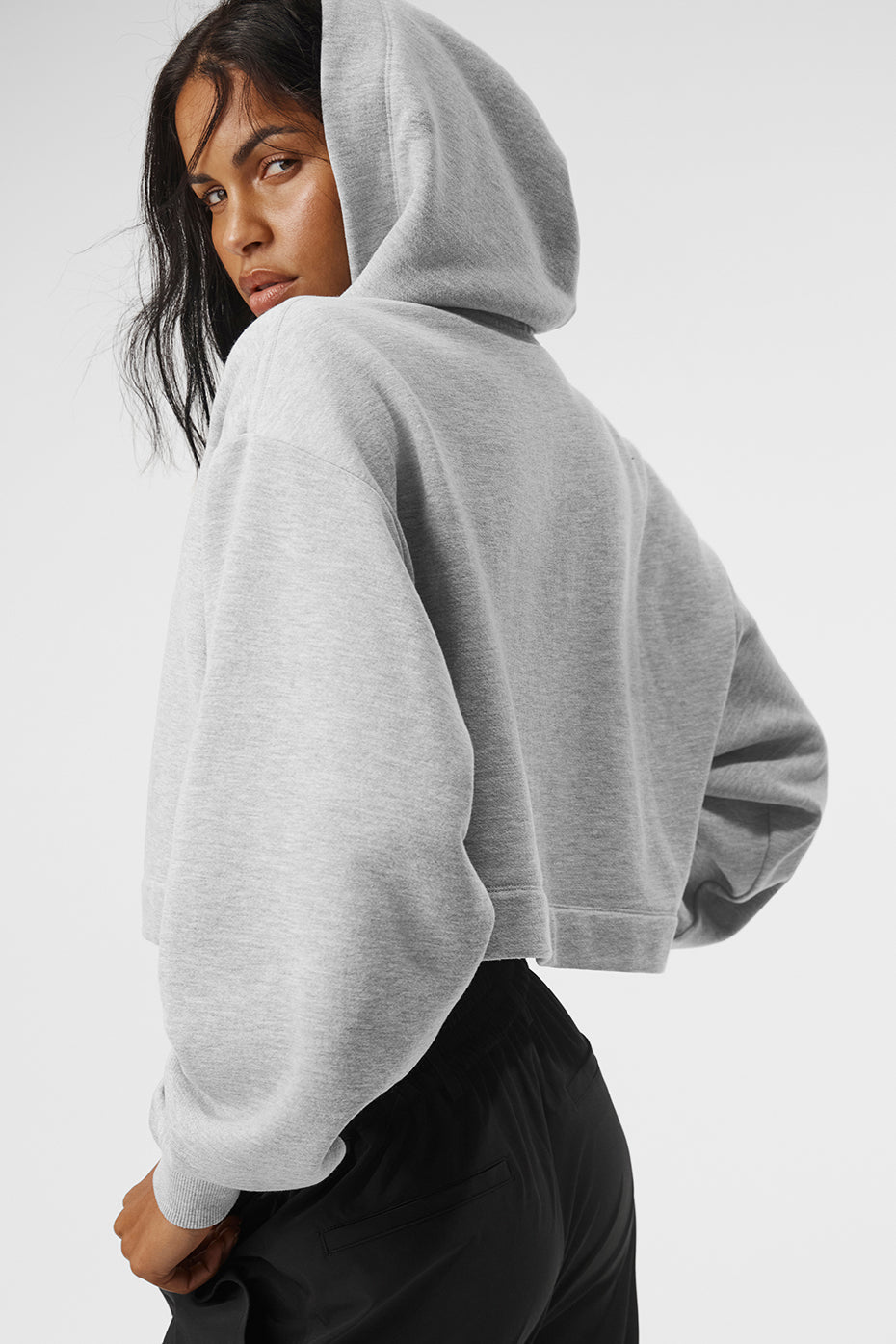 Alo Yoga Bae Hoodie - Athletic Heather Grey