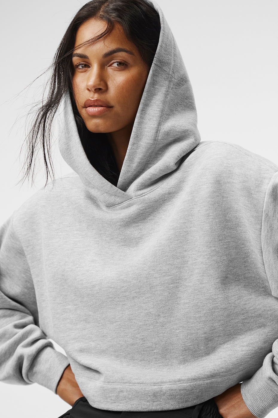 Alo Yoga Bae Hoodie - Athletic Heather Grey