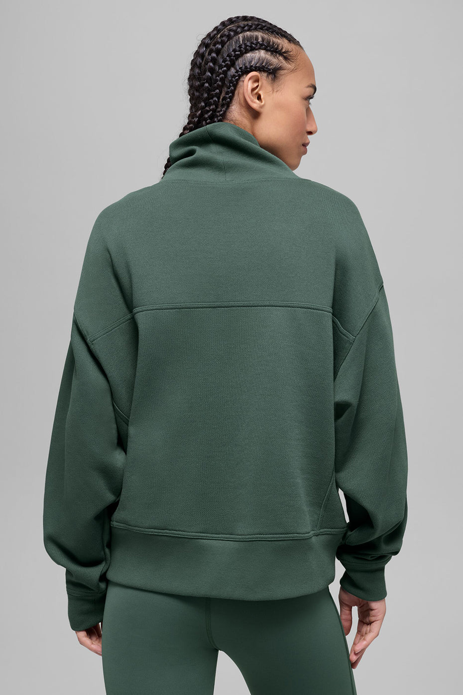 Alo Yoga Hazy Mock Neck Pullover - Clover Green