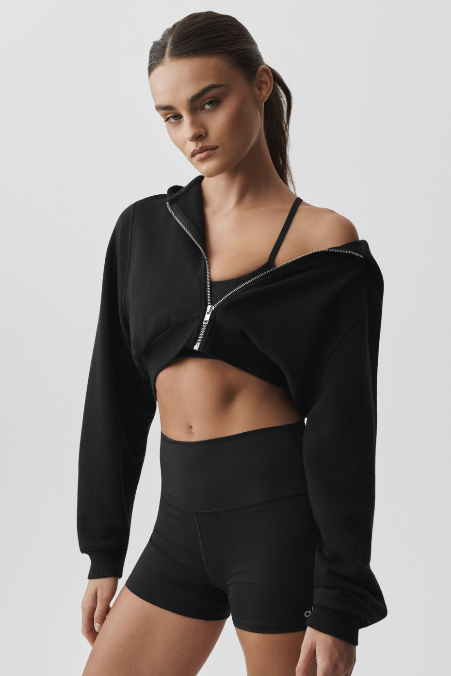 Alo Yoga Sweet Escape Zip Up Hoodie - Black