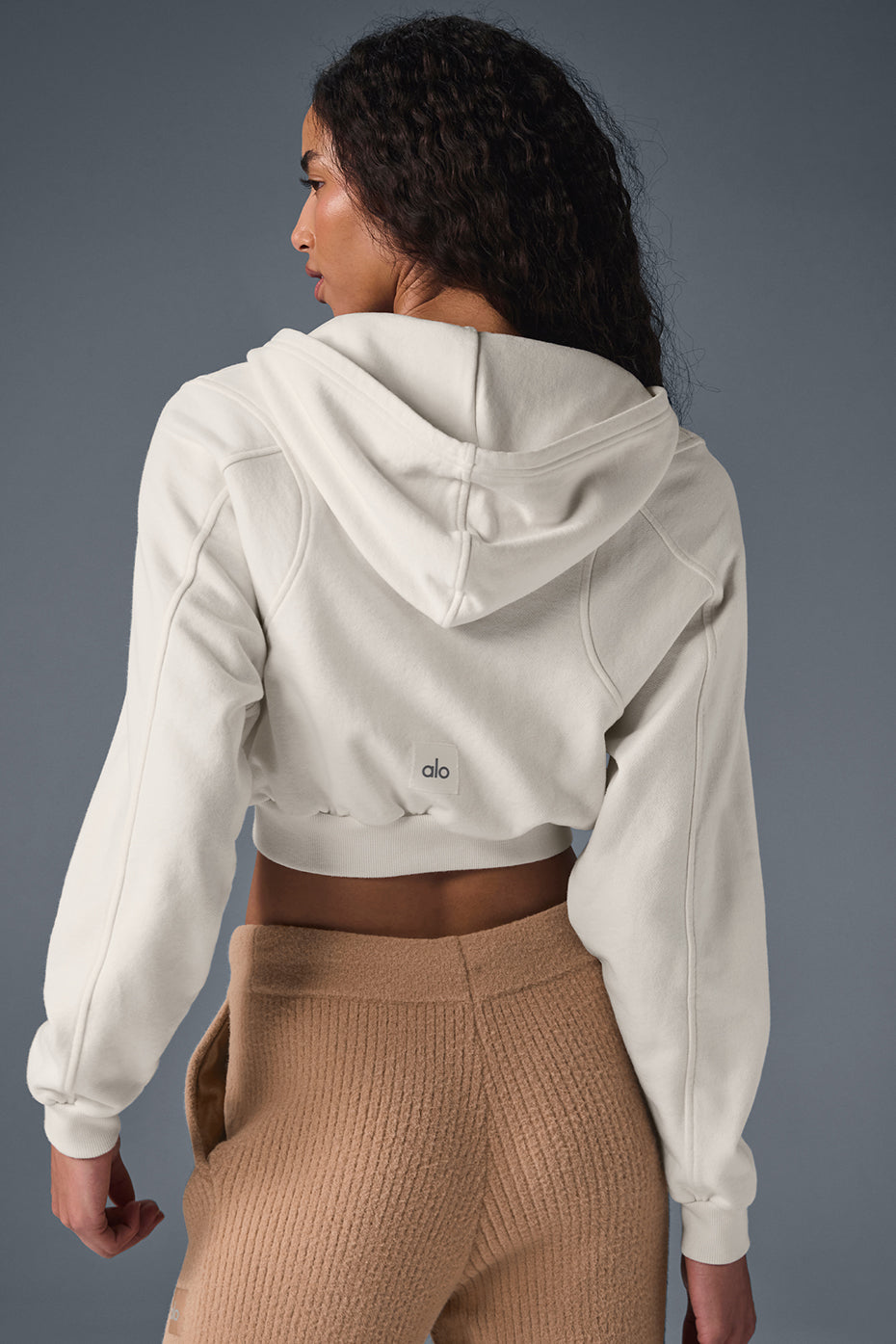 Alo Yoga Sweet Escape Zip Up Hoodie - Ivory