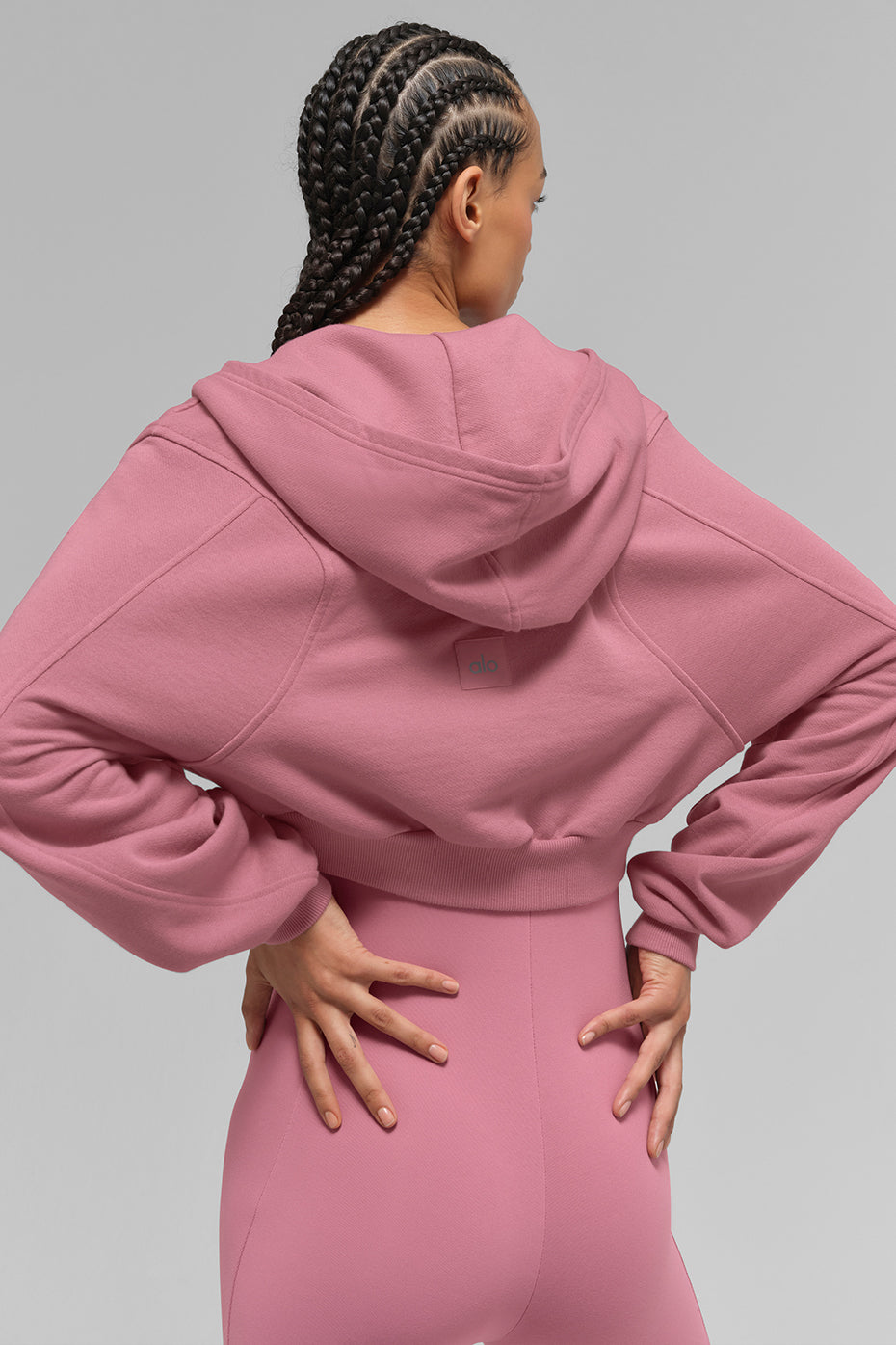 Alo Yoga Sweet Escape Zip Up Hoodie - Pink Wild Rose
