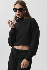 Alo Yoga Cropped Serenity Coverup - Black