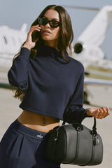 Alo Yoga Cropped Serenity Coverup - Navy