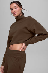 Alo Yoga Cropped Serenity Coverup - Espresso