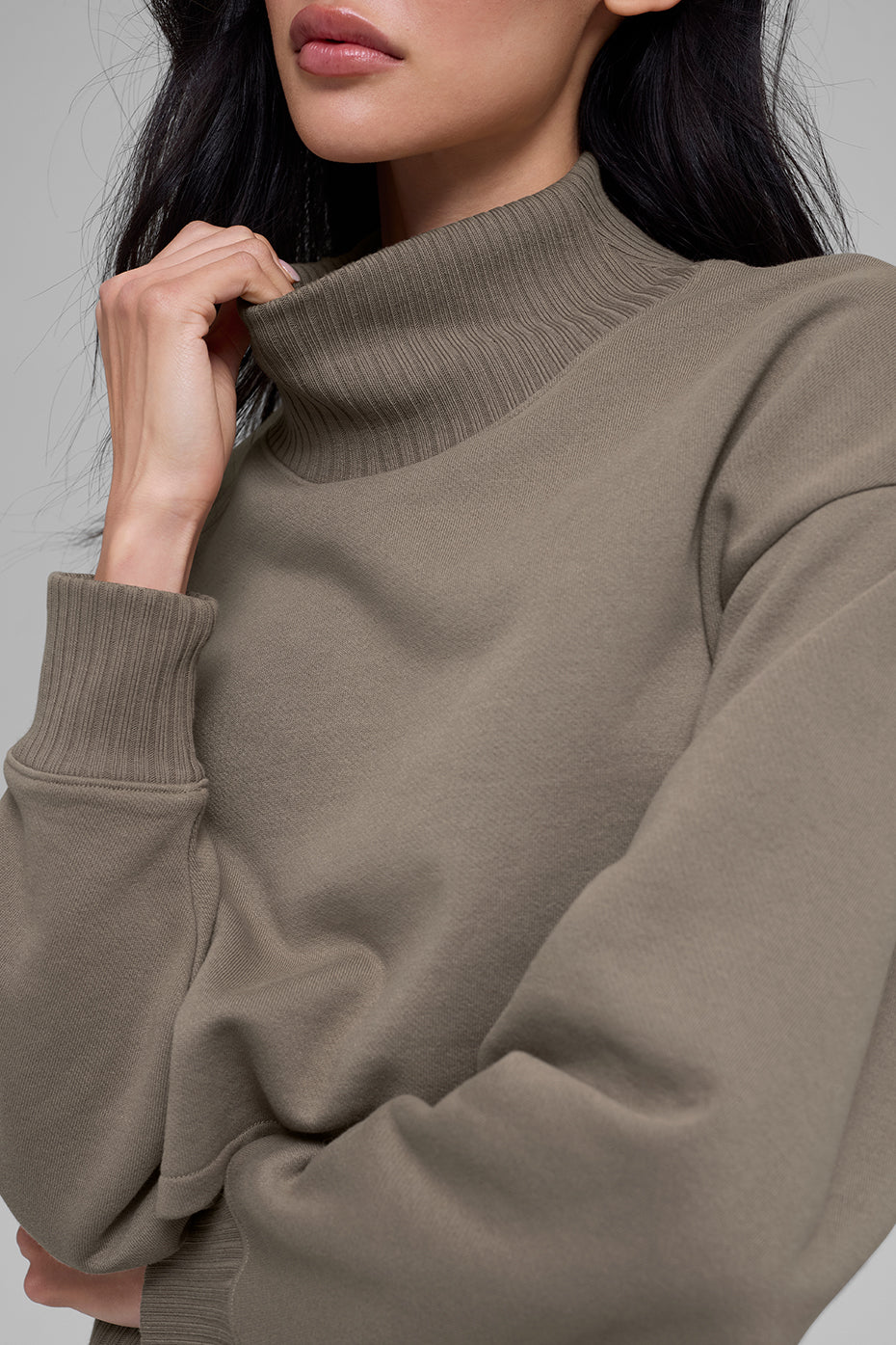 Alo Yoga Cropped Serenity Coverup - Light Cocoa
