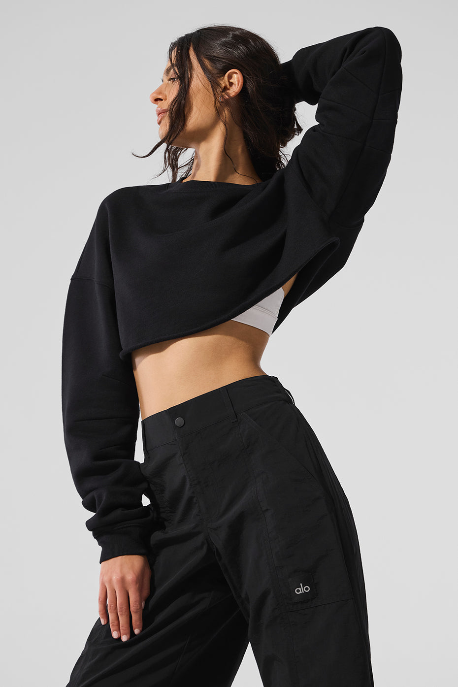 Alo Yoga Extreme Cropped Pullover - Black