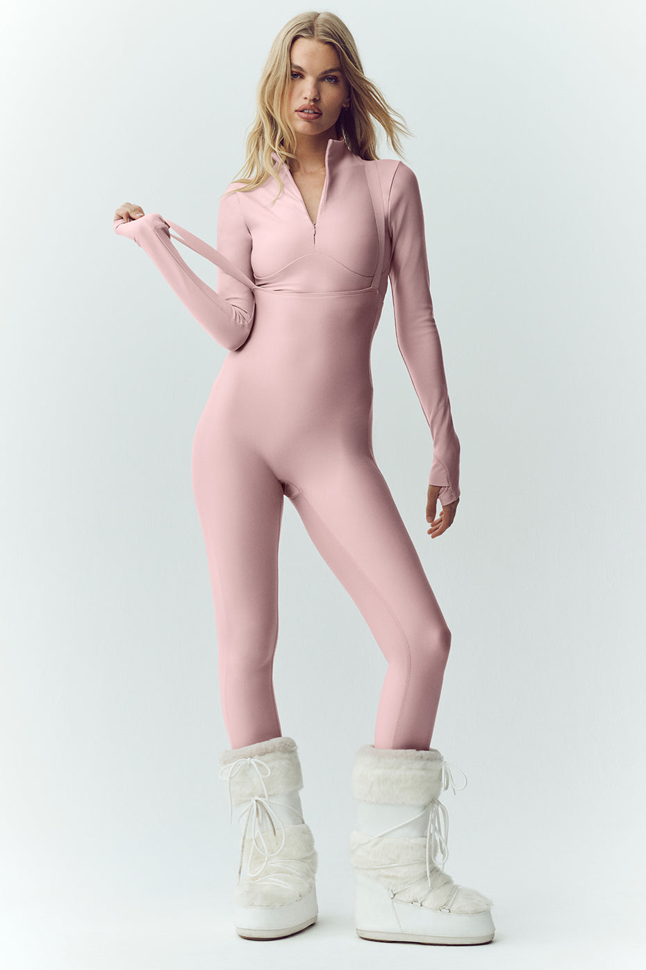 Alo Yoga Airlift Winter Warm Ski Time Long Sleeve - Pink Champagne