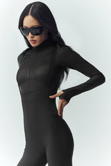 Alo Yoga Airlift Winter Warm Mesh Ski Time Long Sleeve - Black