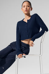 Alo Yoga Supernatural Sweater Cardigan - Navy