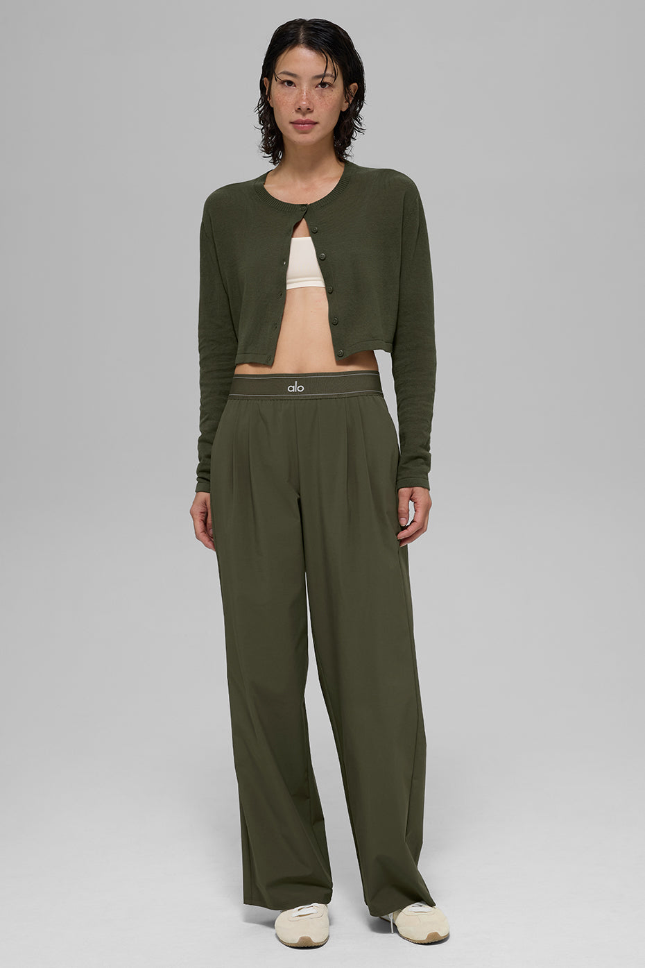 Alo Yoga Supernatural Sweater Cardigan - Green Olive