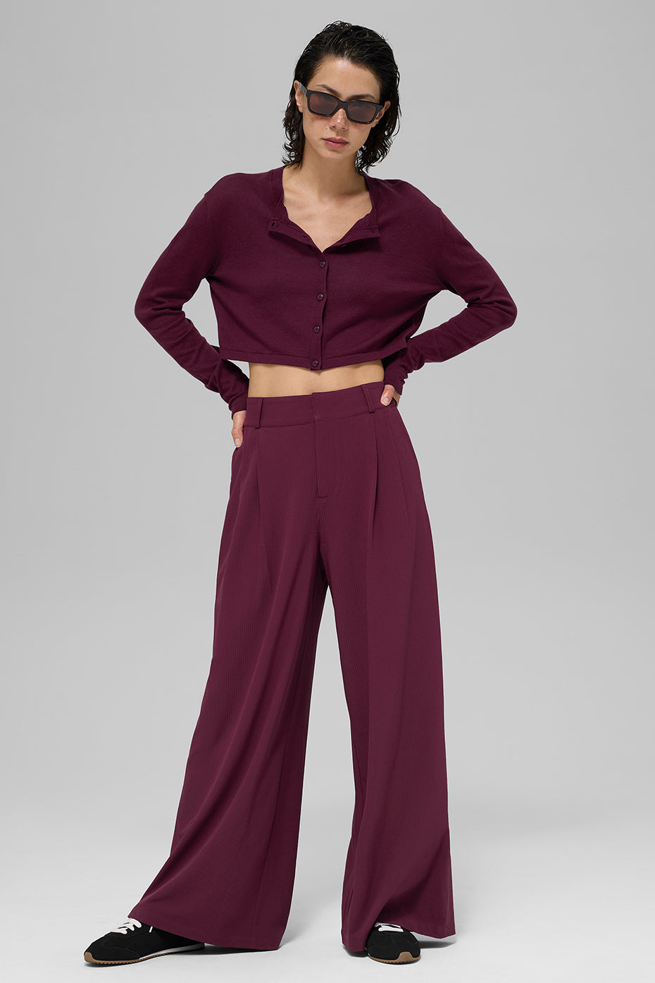 Alo Yoga Supernatural Sweater Cardigan - Burgundy