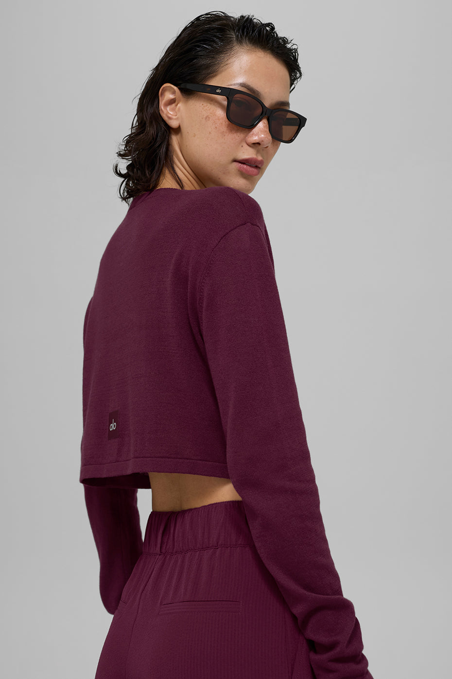 Alo Yoga Supernatural Sweater Cardigan - Burgundy