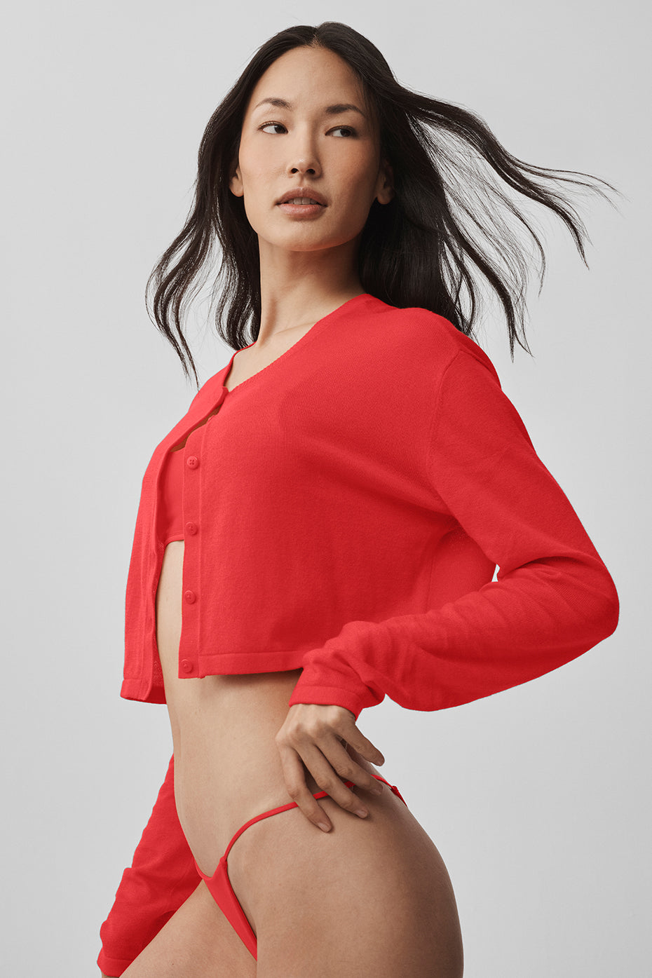 Alo Yoga Supernatural Sweater Cardigan - Bright Red