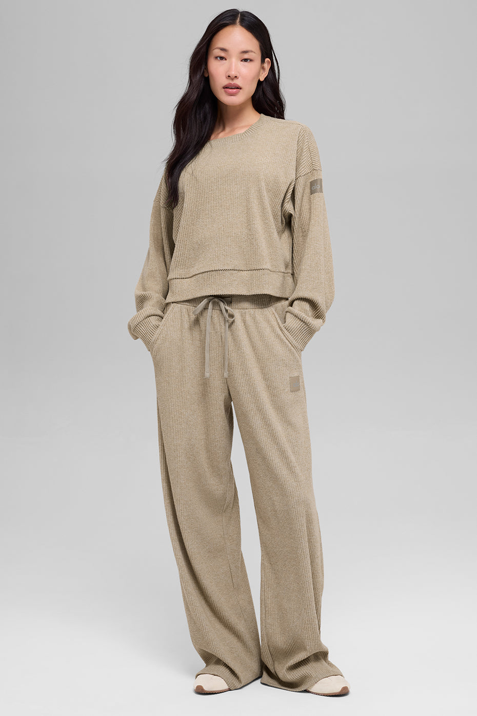 Alo Yoga Muse Crew Neck Pullover - Gravel Heather