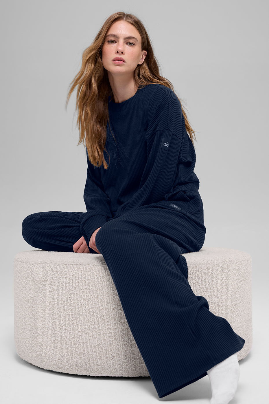 Alo Yoga Muse Crew Neck Pullover - Navy