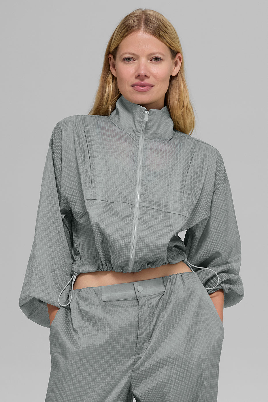 Alo Yoga Game Time Full Zip Jacket - Lunar Grey