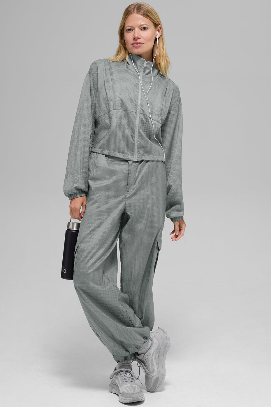 Alo Yoga Game Time Full Zip Jacket - Lunar Grey