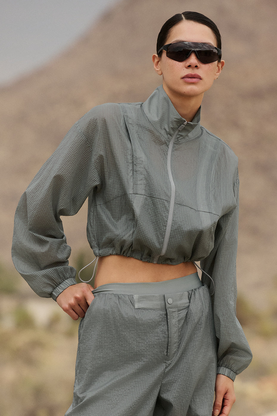 Alo Yoga Game Time Full Zip Jacket - Lunar Grey