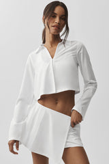 Alo Yoga Cropped Unmatched Long Sleeve - White