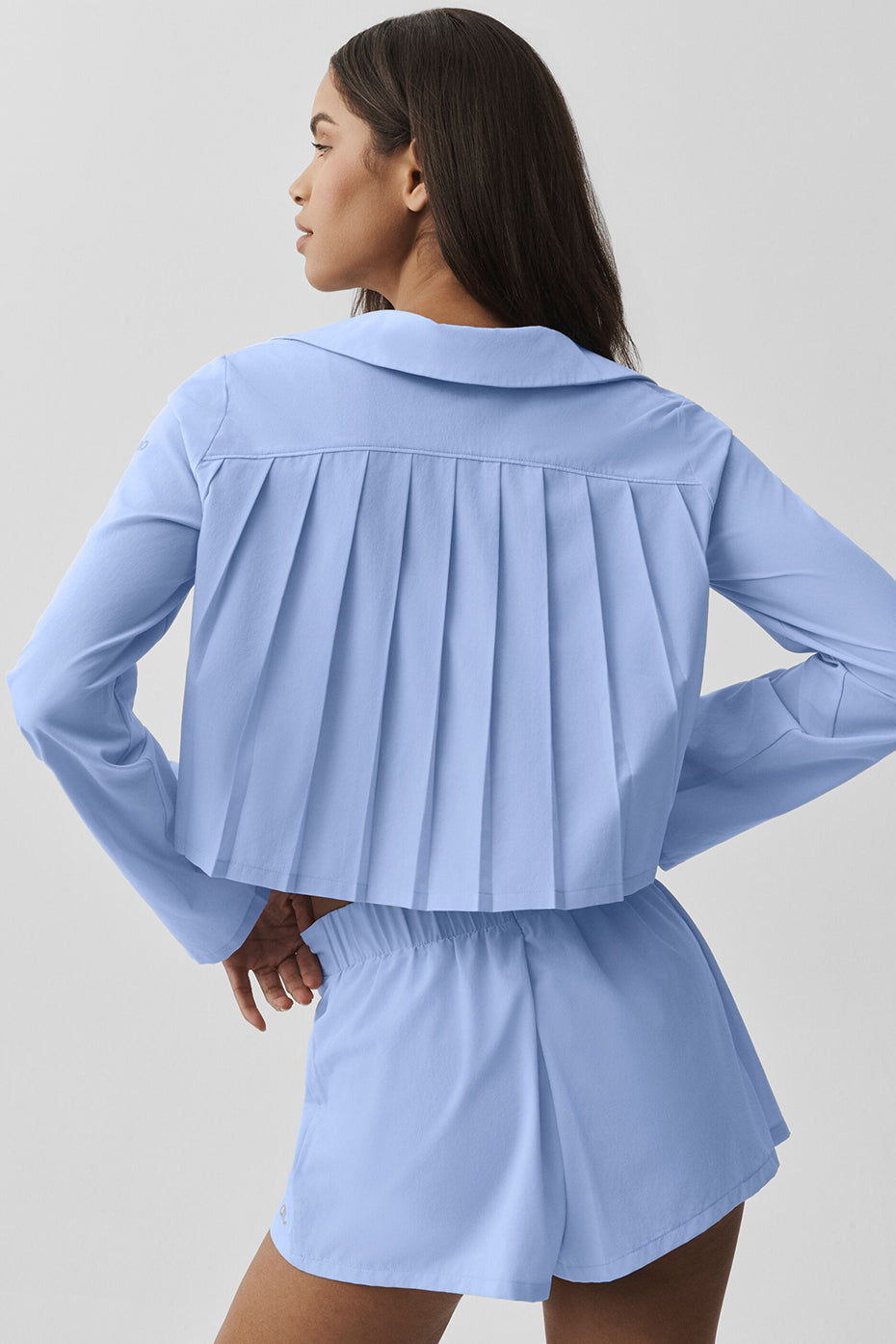 Alo Yoga Cropped Unmatched Long Sleeve - Light Provence Blue