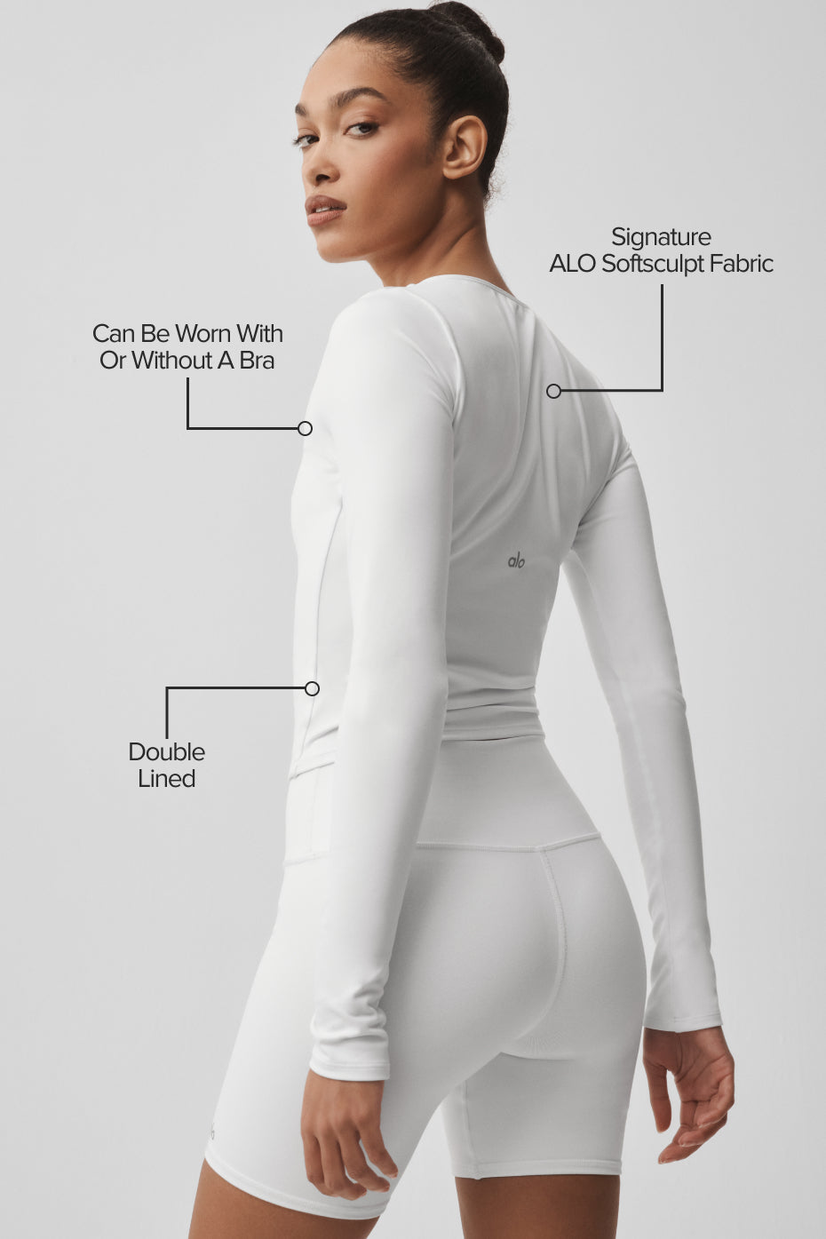Alo Yoga ALO Softsculpt Precision Long Sleeve - White