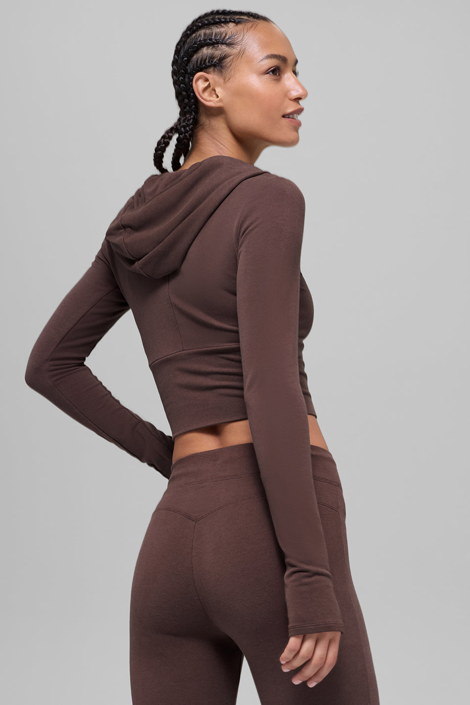 Alo Yoga Sway Full Zip Hoodie - Brownstone