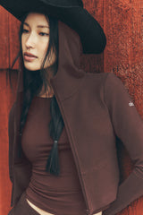 Alo Yoga Sway Full Zip Hoodie - Brownstone