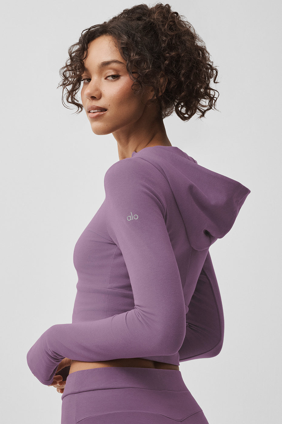 Alo Yoga Sway Full Zip Hoodie - Plum Kiss