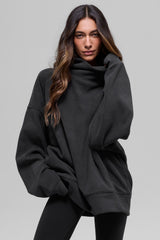 Alo Yoga Polar Fleece Hazy Pullover - Black