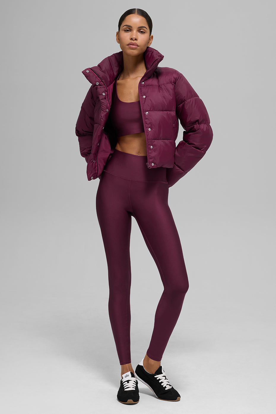 Alo Yoga Gold Rush Puffer - Burgundy