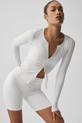 Alo Yoga Ribbed Stardust Long Sleeve - White
