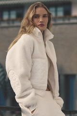 Alo Yoga Sherpa Edge Bomber - Ivory
