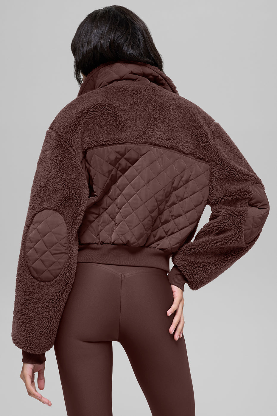 Alo Yoga Sherpa Edge Bomber - Brownstone