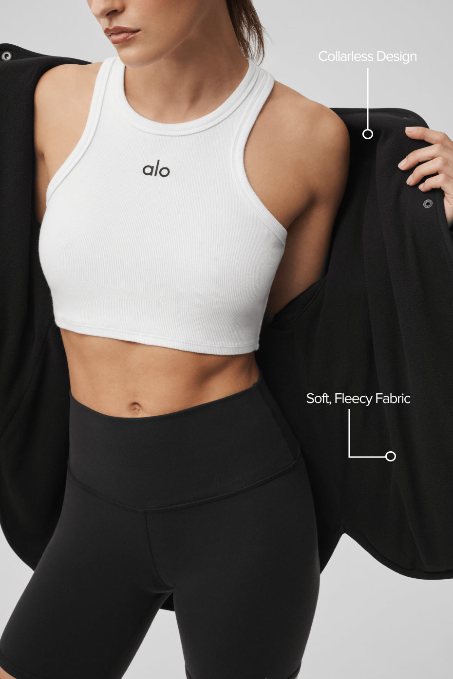 Alo Yoga Polar Fleece Take Note Jacket - Black