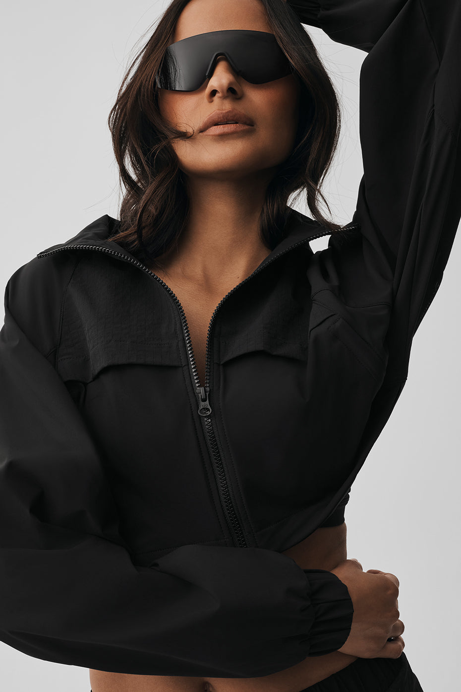 Alo Yoga Cropped Playmaker Jacket - Black