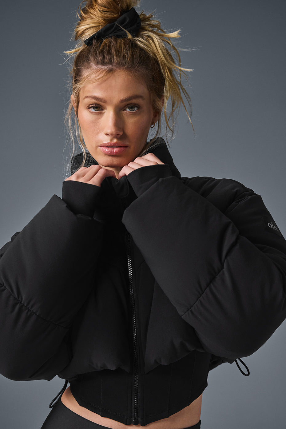 Alo Yoga Main Act Corset Puffer - Black