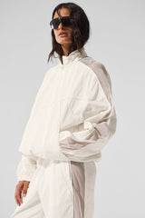 Alo Yoga Origin Full-Zip Track Jacket - Ivory