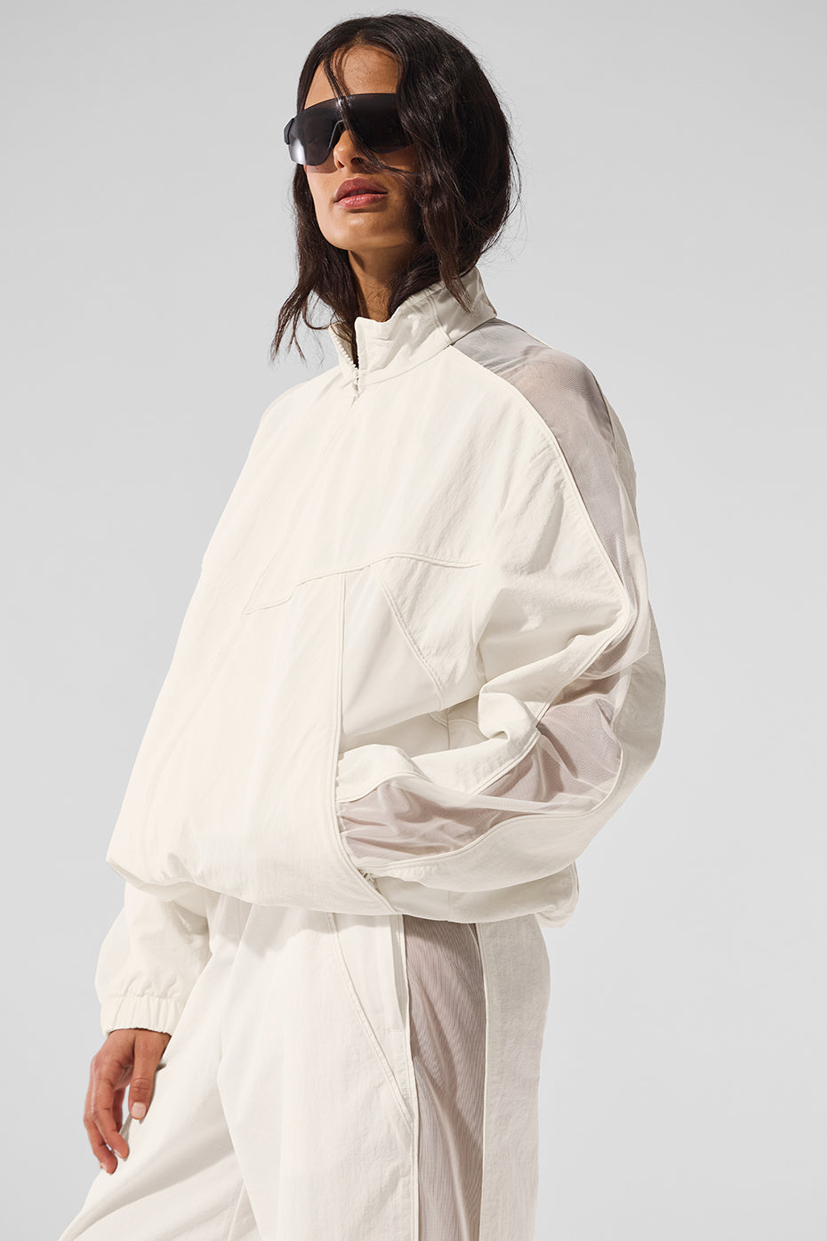 Alo Yoga Origin Full-Zip Track Jacket - Ivory