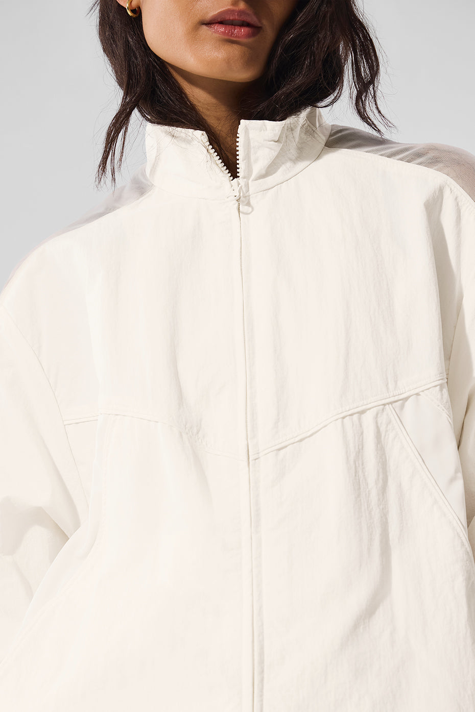 Alo Yoga Origin Full-Zip Track Jacket - Ivory