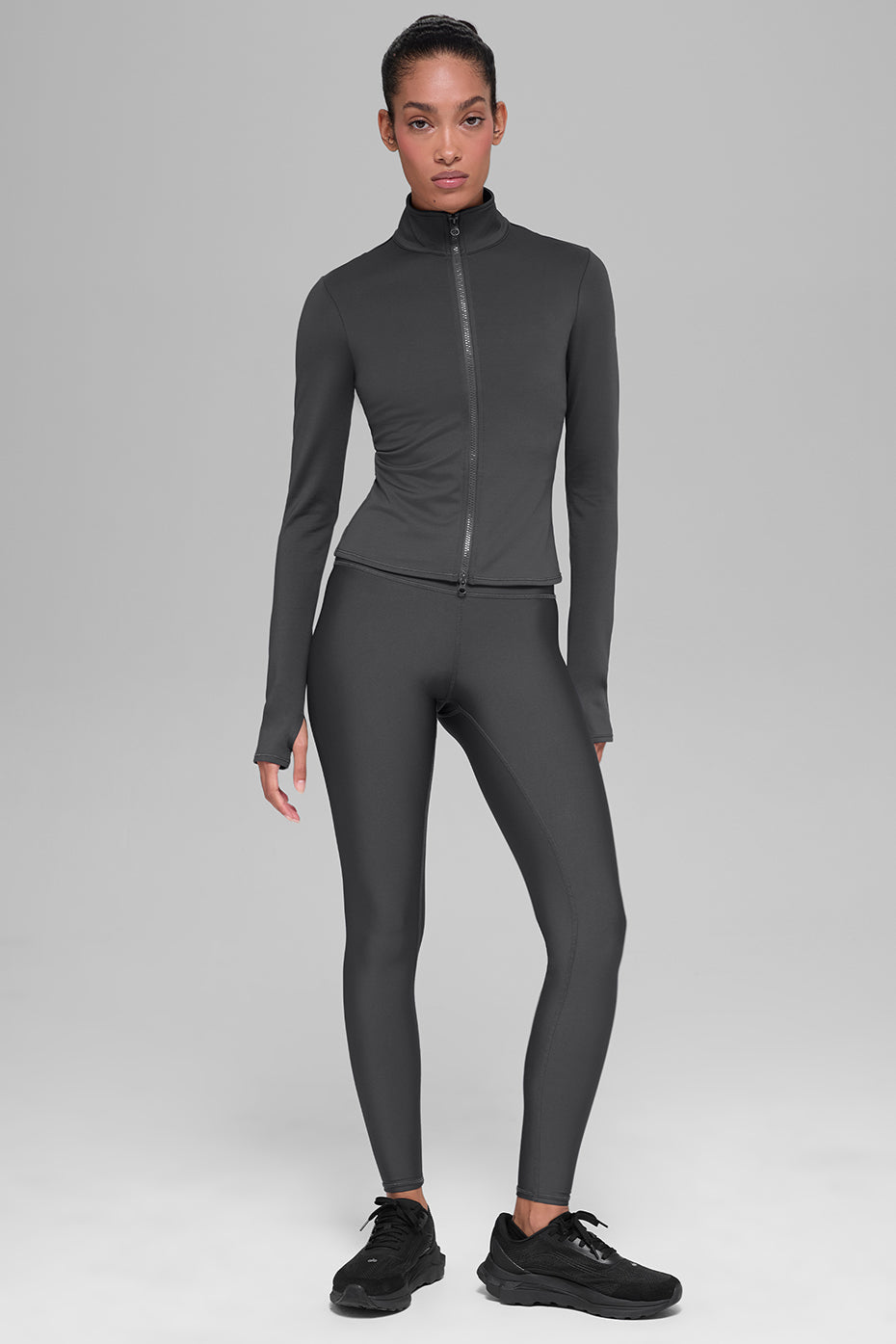 Alo Yoga Airlift Winter Warm Radiant Full-Zip Jacket - Anthracite