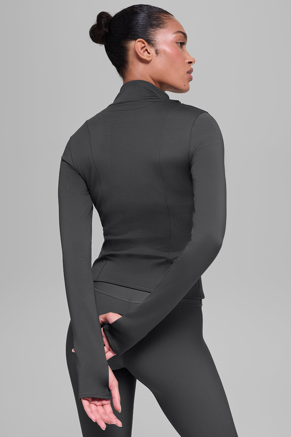 Alo Yoga Airlift Winter Warm Radiant Full-Zip Jacket - Anthracite